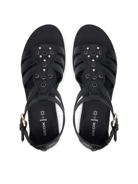 Geox Sandały Jr Sandal Karly J6535D 000BC C9258 D Czarny