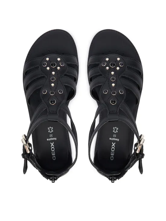 Geox Sandały Jr Sandal Karly J6535D 000BC C9258 S Czarny