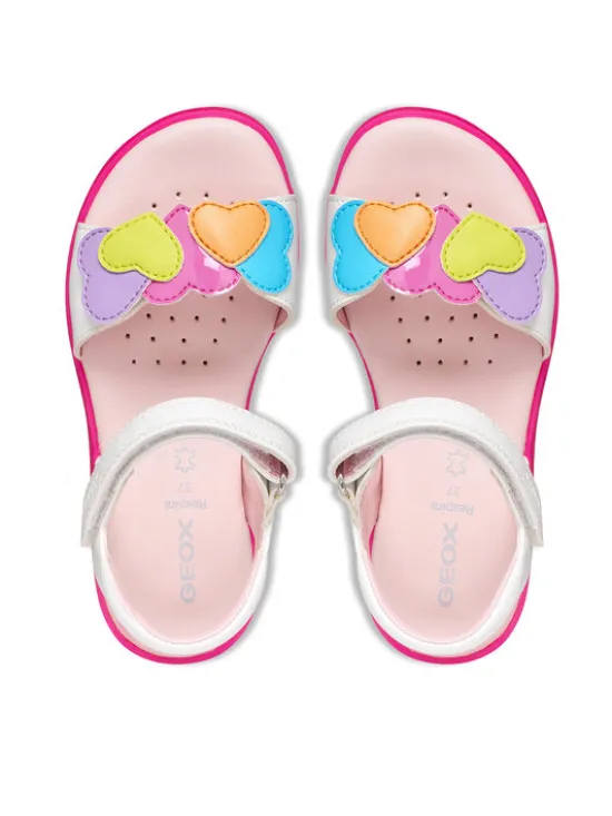 Geox Sandały J Sandal Joyfoot Gir J65P1D 000BC C0653 M Biały