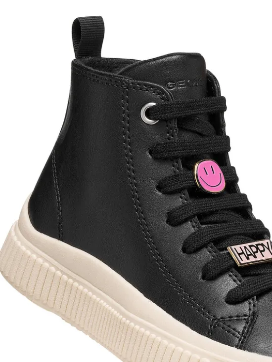 Geox Sneakersy J Laquinny Girl J66M3A 000BC C9999 S Czarny