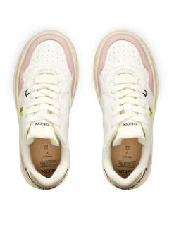 Geox Sneakersy J Lestrella Girl J56NLC 000BC C1Z8W S Biały