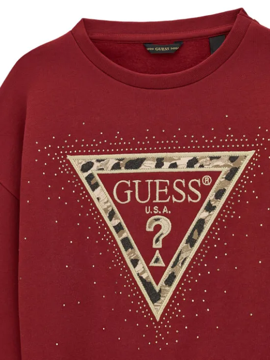 Guess Bluza J6BQ07 K6093 Bordowy Regular Fit