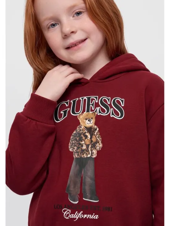 Guess Bluza J6BQ03 K6086 Bordowy Regular Fit