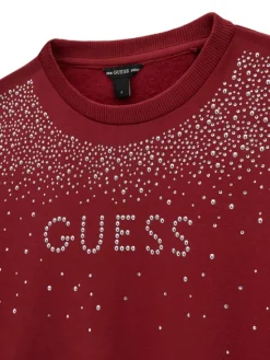 Guess Bluza J6BQ02 K6084 Bordowy Relaxed Fit
