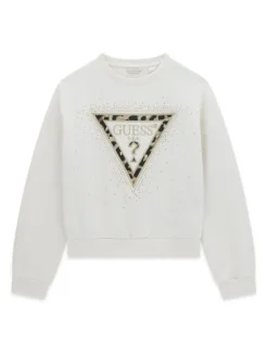 Guess Bluza J6BQ07 K6093 Kremowy Regular Fit