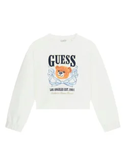 Guess Bluza J6GQ00 KA6R4 Biały Relaxed Fit