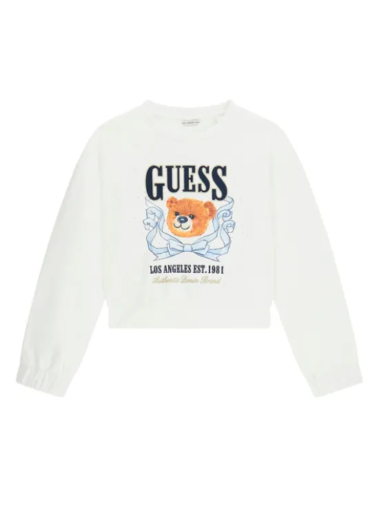 Guess Bluza J6GQ00 KA6R4 Biały Relaxed Fit