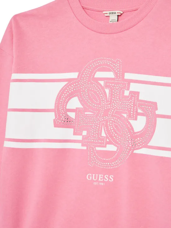 Guess Bluza J5YQ01 KA6R4 Różowy Regular Fit
