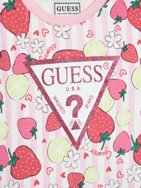 Guess Bluza K6GQ00 KA6R4 Różowy Regular Fit