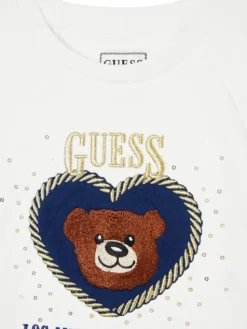 Guess Bluza K6RQ03 KAD74 Biały Regular Fit