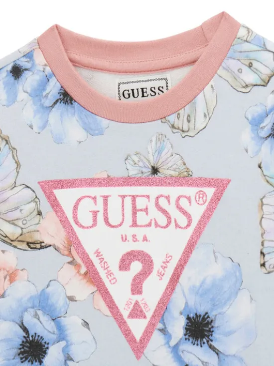 Guess Bluza K6RQ02 KA6R4 Niebieski Regular Fit