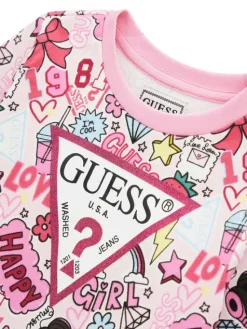 Guess Bluza K6YQ04 K3845 Różowy Regular Fit