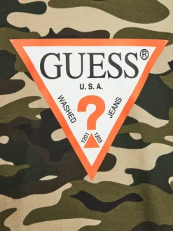 Guess Bluza L4BQ01 KAD73 Zielony Regular Fit