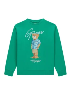 Guess Bluza L6GQ04 KA6R4 Zielony Regular Fit