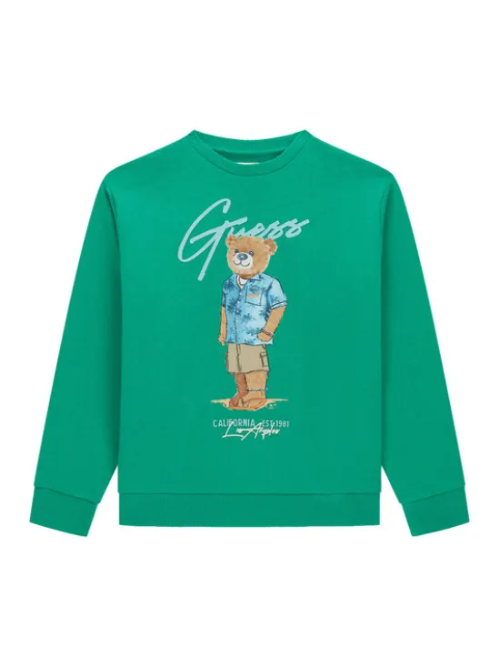 Guess Bluza L6GQ04 KA6R4 Zielony Regular Fit