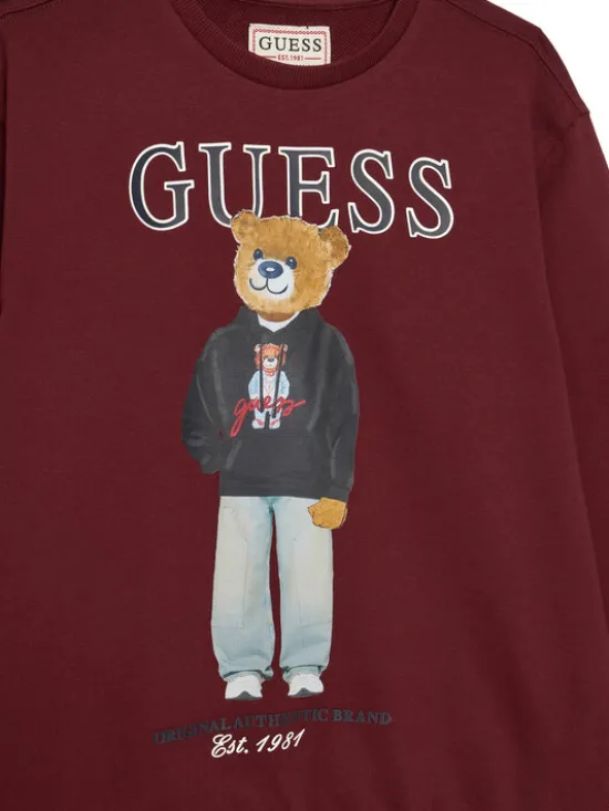 Guess Bluza L6YQ07 K4049 Bordowy Regular Fit
