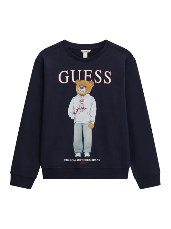Guess Bluza L6YQ07 K4049 Granatowy Regular Fit