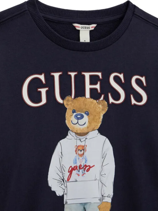 Guess Bluza L6YQ07 K4049 Granatowy Regular Fit