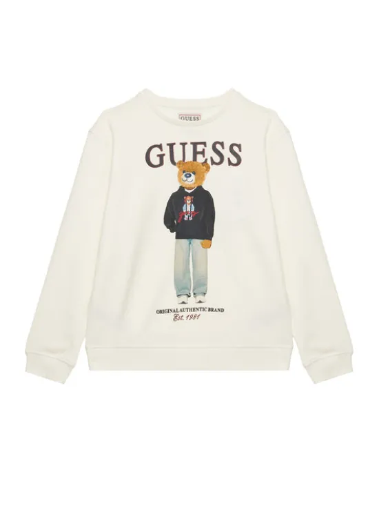 Guess Bluza L6YQ07 K4049 Kremowy Regular Fit