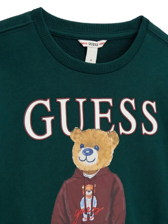 Guess Bluza L6YQ07 K4049 Zielony ciemny Regular Fit