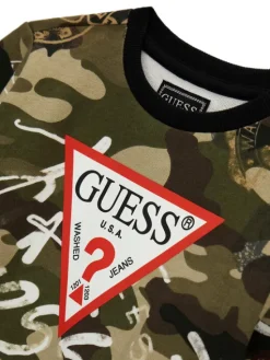 Guess Bluza N6BQ02 K6111 Zielony ciemny Regular Fit