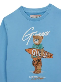 Guess Bluza N6GQ04 KA6R4 Niebieski Regular Fit
