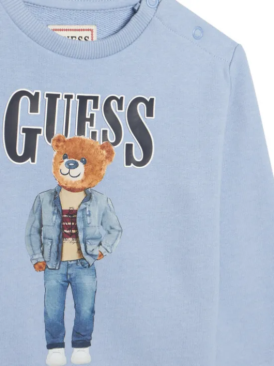 Guess Bluza N6RQ03 KAD74 Błękitny Regular Fit