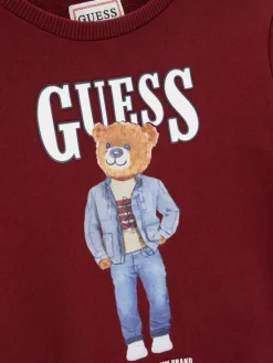 Guess Bluza N6RQ03 KAD74 Bordowy Regular Fit