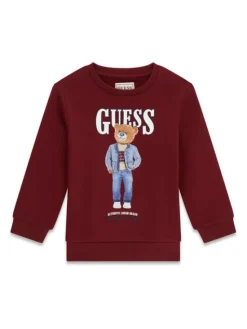 Guess Bluza N6RQ03 KAD74 Bordowy Regular Fit