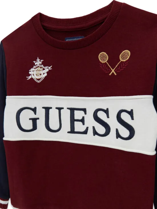 Guess Bluza N6YQ08 K4101 Bordowy Regular Fit