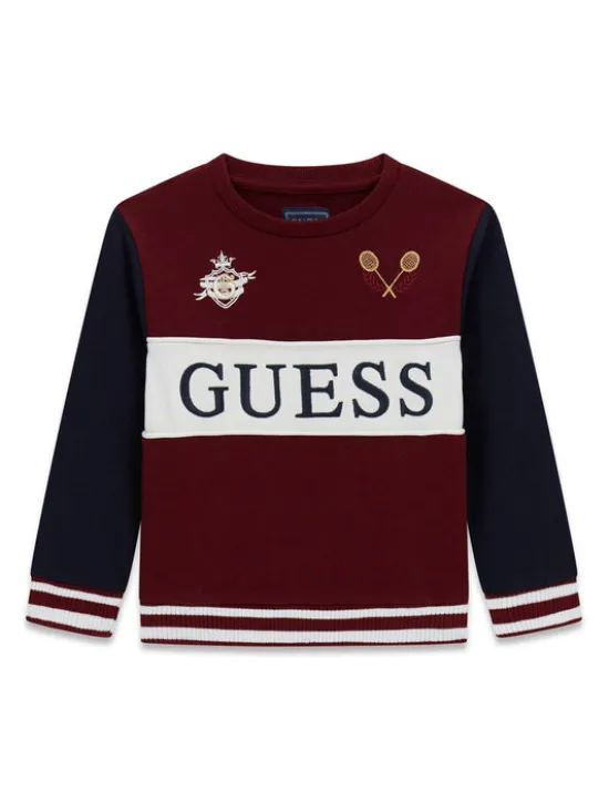 Guess Bluza N6YQ08 K4101 Bordowy Regular Fit