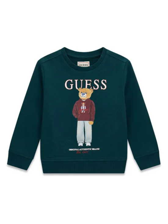 Guess Bluza N6YQ05 K4096 Zielony ciemny Regular Fit
