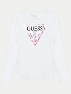 Guess Bluzka J84I36 K8HM0 Biały Regular Fit