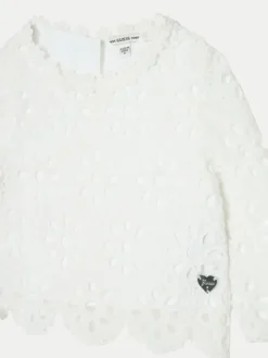 Guess Bluzka J5RH04 WGWR0 Biały Regular Fit