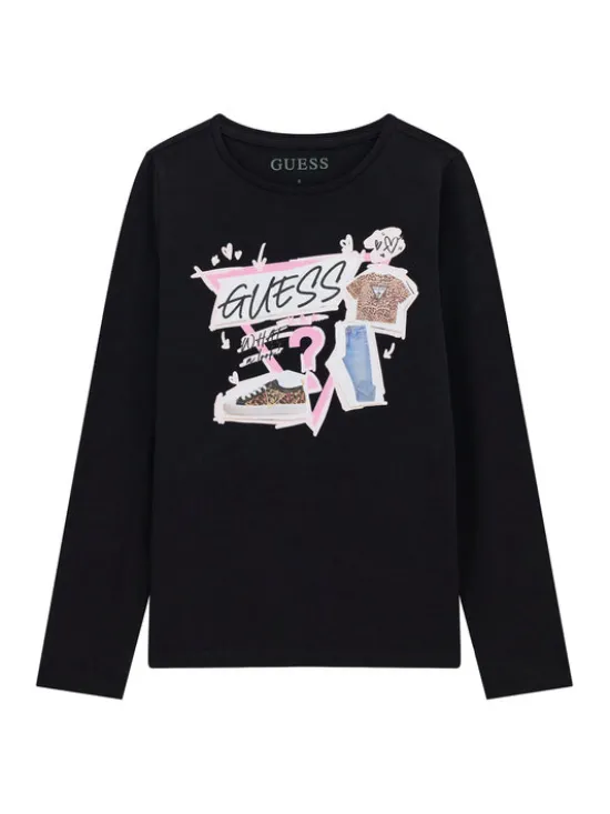Guess Bluzka J6YI01 K3664 Czarny Regular Fit