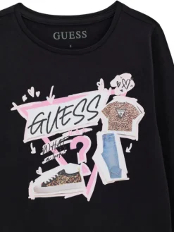 Guess Bluzka J6YI01 K3664 Czarny Regular Fit