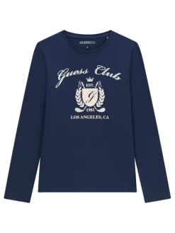 Guess Bluzka J6YI21 K3747 Granatowy Regular Fit
