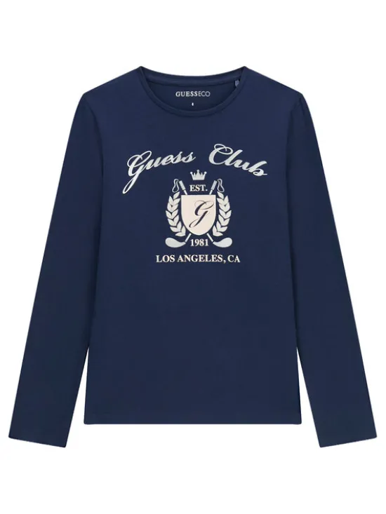 Guess Bluzka J6YI21 K3747 Granatowy Regular Fit