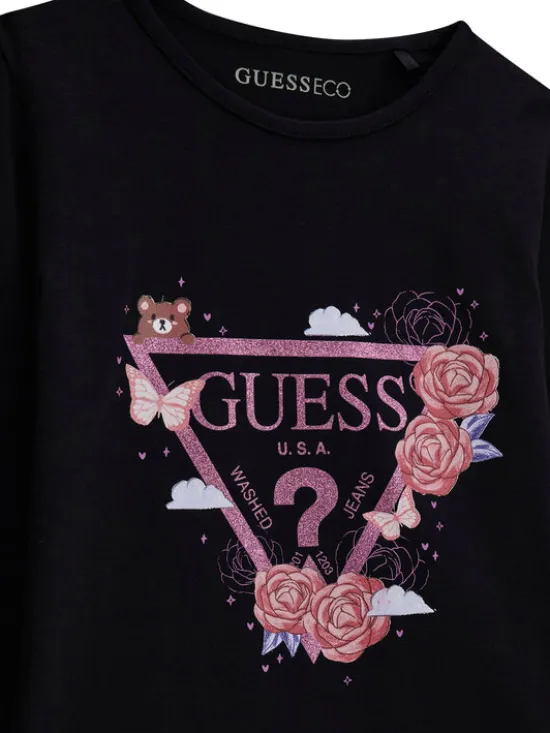 Guess Bluzka K6YI24 K3732 Czarny Regular Fit