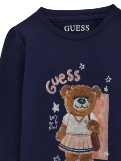 Guess Bluzka K6YI11 K3676 Granatowy Regular Fit