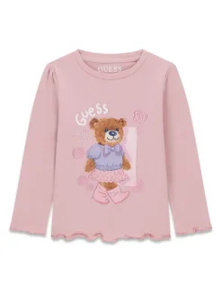 Guess Bluzka K6YI11 K3676 Różowy Regular Fit