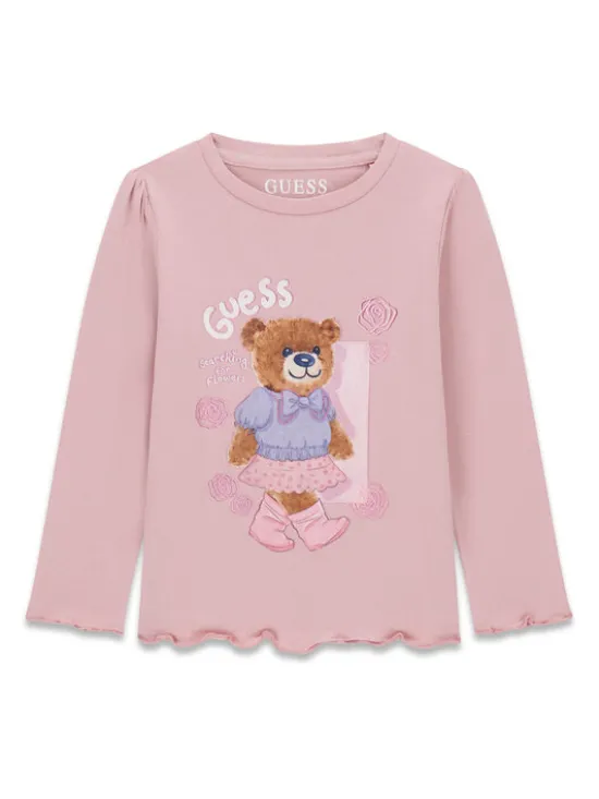 Guess Bluzka K6YI11 K3676 Różowy Regular Fit