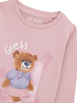 Guess Bluzka K6YI11 K3676 Różowy Regular Fit