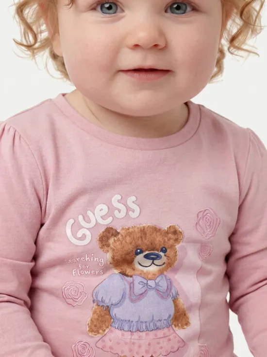 Guess Bluzka K6YI11 K3676 Różowy Regular Fit