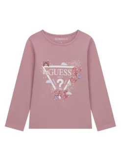 Guess Bluzka K6YI24 K3732 Różowy Regular Fit