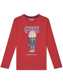 Guess Bluzka L5BI09I3Z14 Czerwony Regular Fit