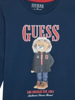 Guess Bluzka L5BI09I3Z14 Granatowy Regular Fit
