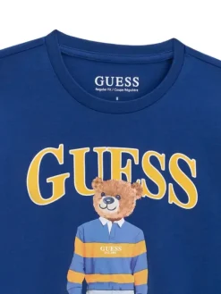 Guess Bluzka L6BI11 K5732 Granatowy Regular Fit