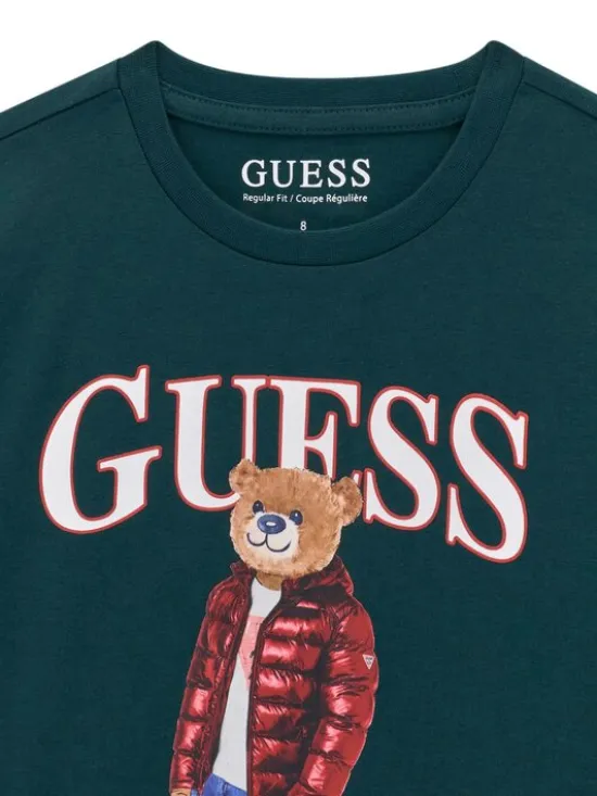 Guess Bluzka L6BI11 K5732 Zielony Regular Fit