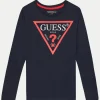 Guess Bluzka L84I29 K8HM0 Granatowy Regular Fit